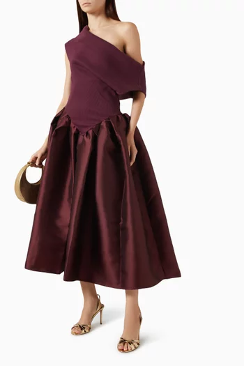 Off-shoulder Princess Midi Dress