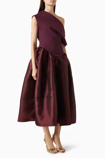 Off-shoulder Princess Midi Dress