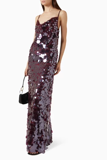 Sequin Waterfall Bias Maxi Skirt