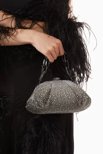 Gemma Crystal Caviar Gradient Clutch