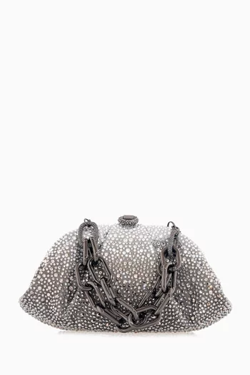 Gemma Crystal Caviar Gradient Clutch