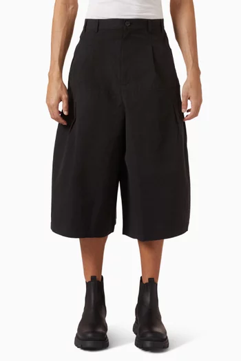 Cloak Pleated Shorts in Cotton