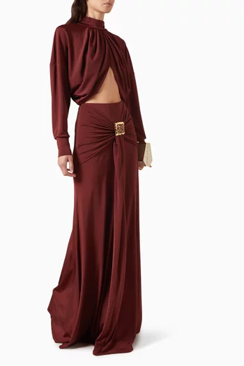 Helo Gathered Skirt in Jersey