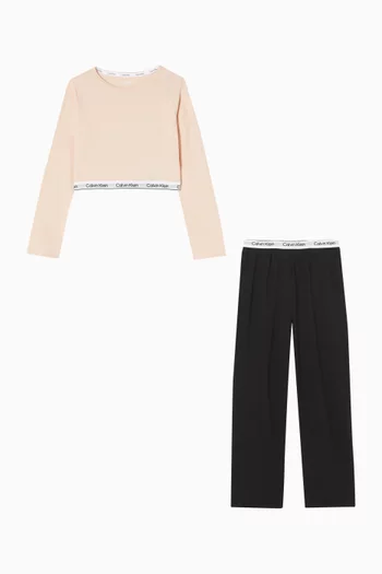 Logo PJ Set in Cotton