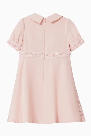 Embroidered Dress in Crepe