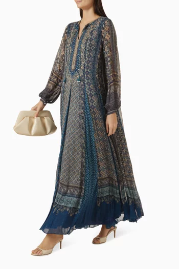 Printed Kaftan in Chiffon