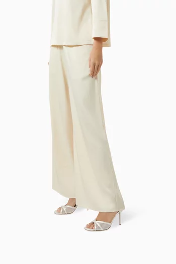 Leonor 90 Mules in Mesh & Satin
