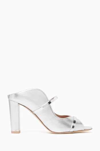 Norah 70 Mules in Metallic Leather