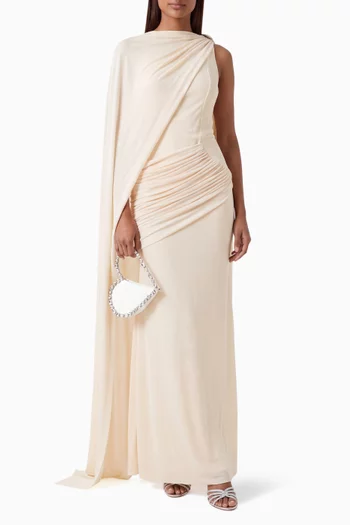 Lelia Cape Dress in Jersey