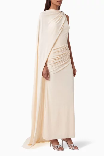 Lelia Cape Dress in Jersey