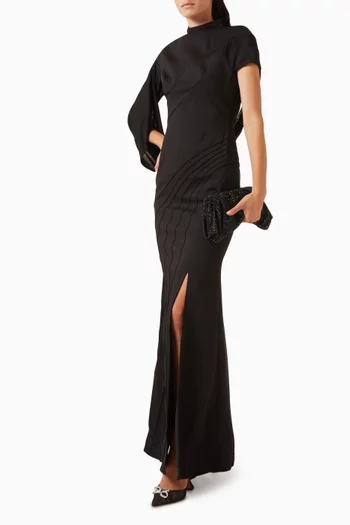 Merith Slit Dress in Jersey