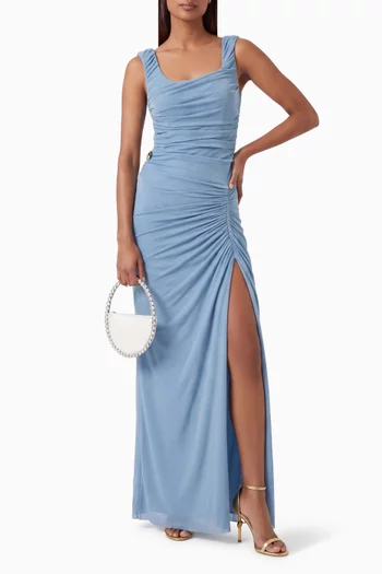 Helorie Draped Dress in Jersey