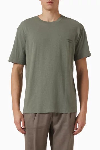 Dinis Logo-print T-shirt in Cotton-linen