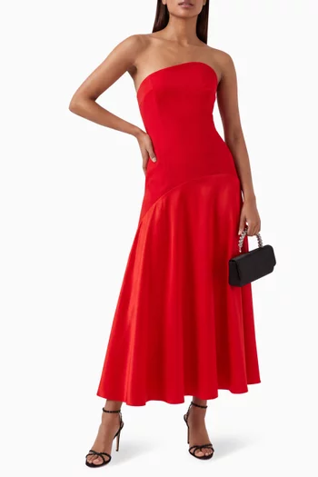 The Edison Midi Dress in Crepe