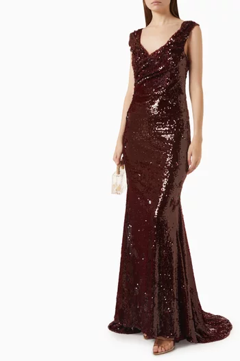Sequin-embellished Gown