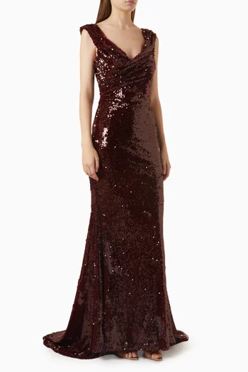 Sequin-embellished Gown