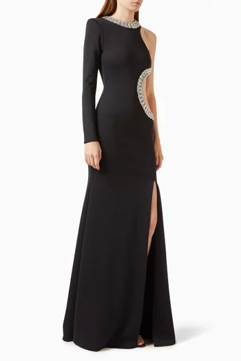 Cutout Diamond Dress in Neoprene