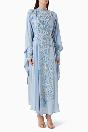 Bead-embellished Belted Kaftan