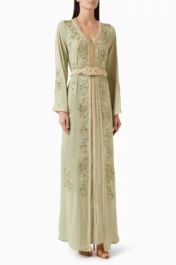 Embellished Belted Dress