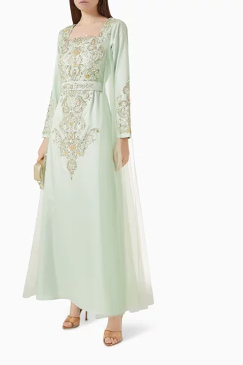 Embellished Belted Dress