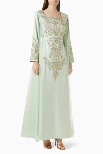 Embellished Belted Dress