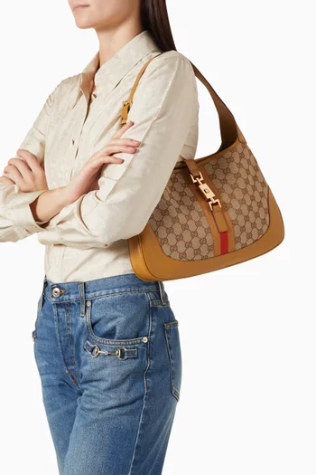 Jackie Shoulder Bag in Monogram Canvas & Leather