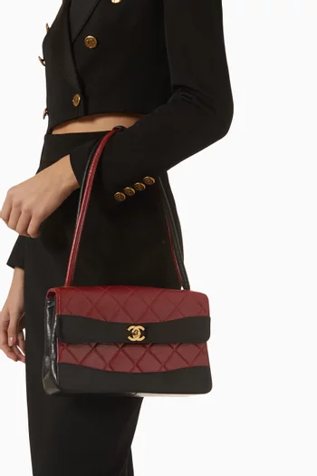 Single Flap Shoulder Bag in Lambskin