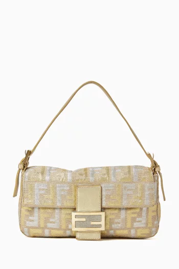 Zucca Baguette Bag in Metallic Canvas