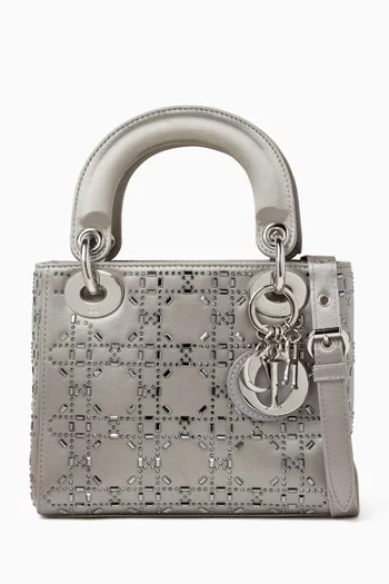 Mini Crystal-embellished Lady Dior Bag in Satin