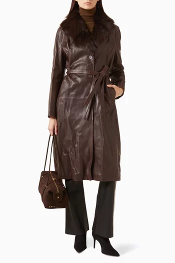 Niven Trench Coat in Leather