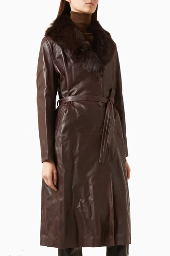 Niven Trench Coat in Leather