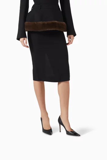 Point-toe Pumps in Leather