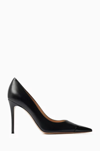 Point-toe Pumps in Leather