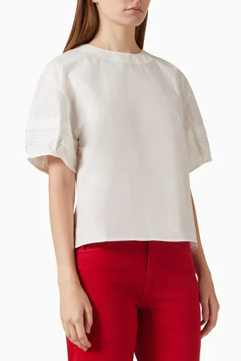 Pintucked Blouse in Cotton