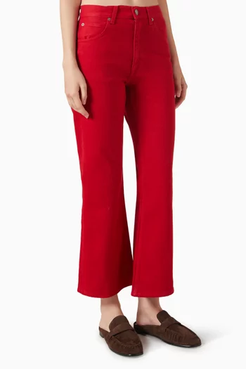 Valley Cropped Boot-cut Jeans in Denim