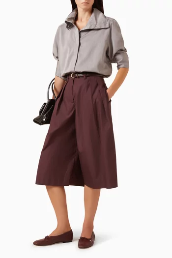 Mockneck Top in Satin