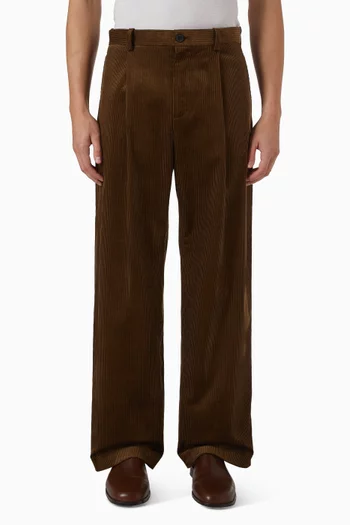 Wide-leg Pants in Corduroy