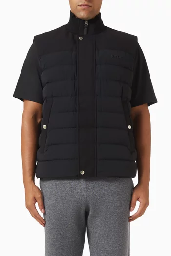 Brody Quilted Vest Jacket in Nylon