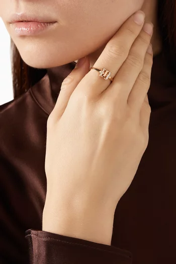 Wid Diamond Ring in 18kt Rose Gold