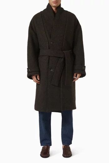 Jaca Belted Coat in Wool