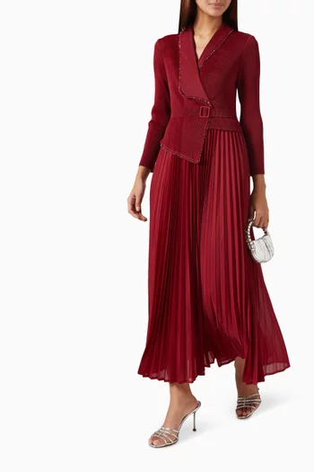 Abigail Beaded Wrap Dress