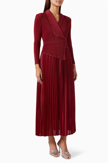 Abigail Beaded Wrap Dress
