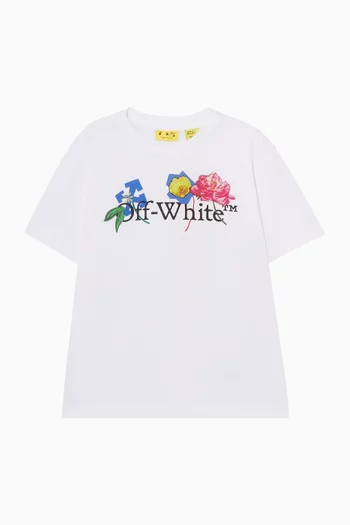 Big Bookish Flower T-Shirt in Jersey