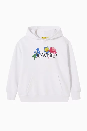Big Bookish Flower Hoodie in Cotton
