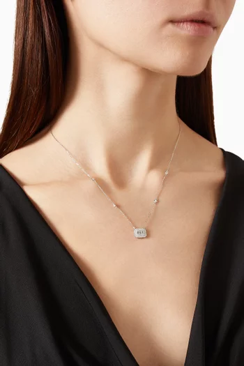 Diamond Pendant Necklace in 14kt White Gold