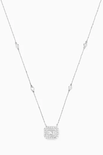 Diamond Pendant Necklace in 14kt White Gold