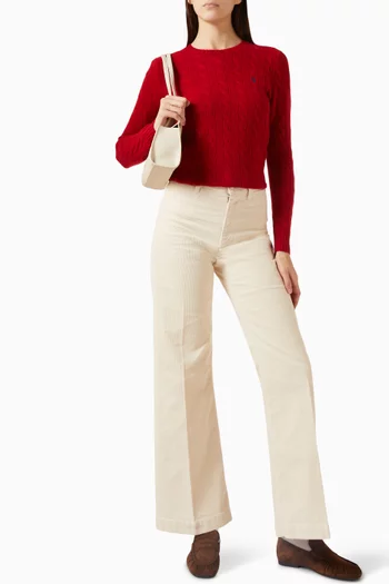 Julianna Cable-knit Sweater in Wool Blend
