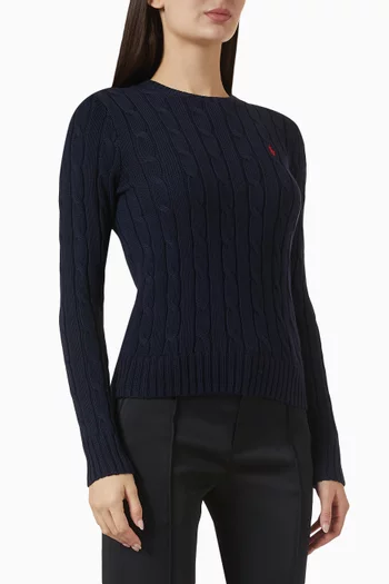 Julianna Cable-knit Sweater in Cotton