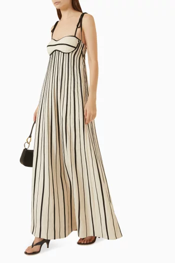 Para Ella Pleated Dress in Rayon Blend