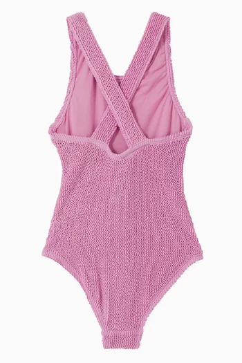 Crinkle Cross-back Swimsuit